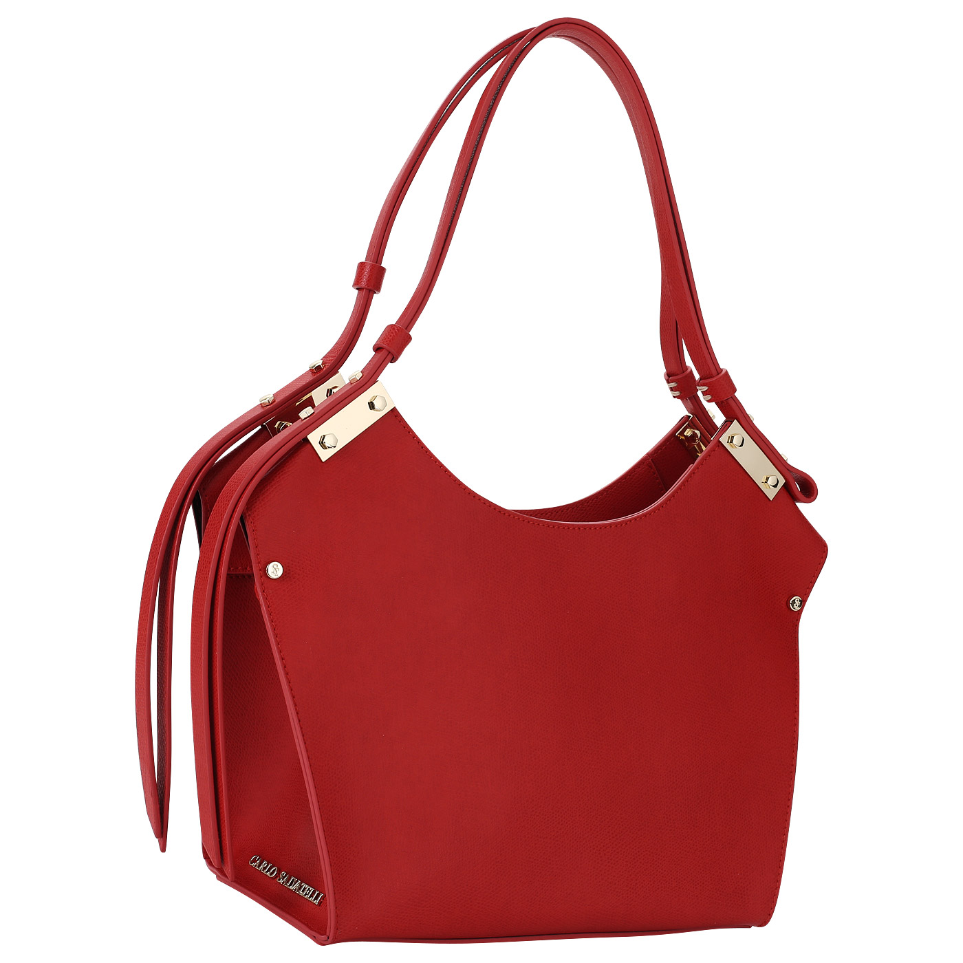 Сумка из красной кожи Carlo Salvatelli Lord