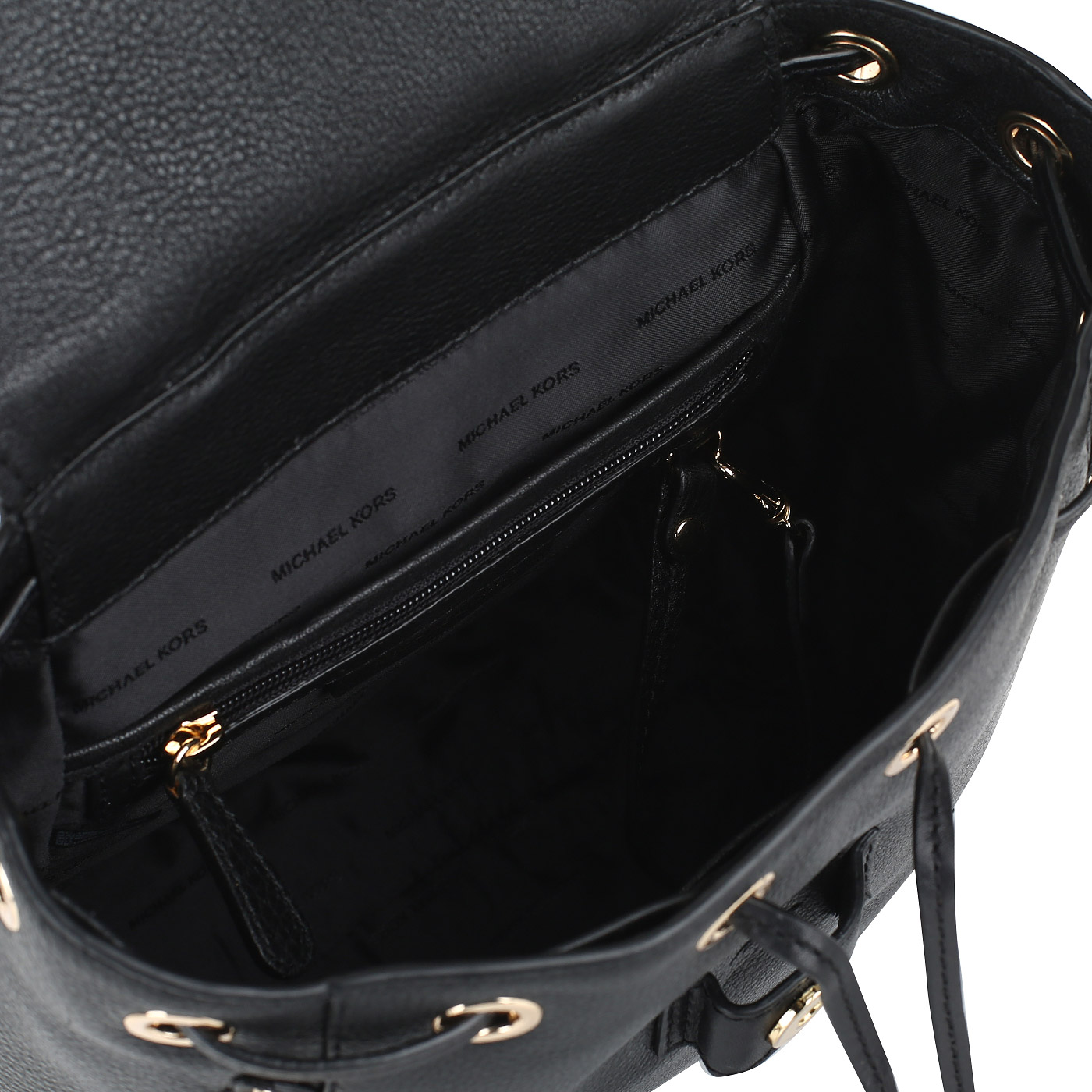 Черный кожаный рюкзак Michael Kors Evie