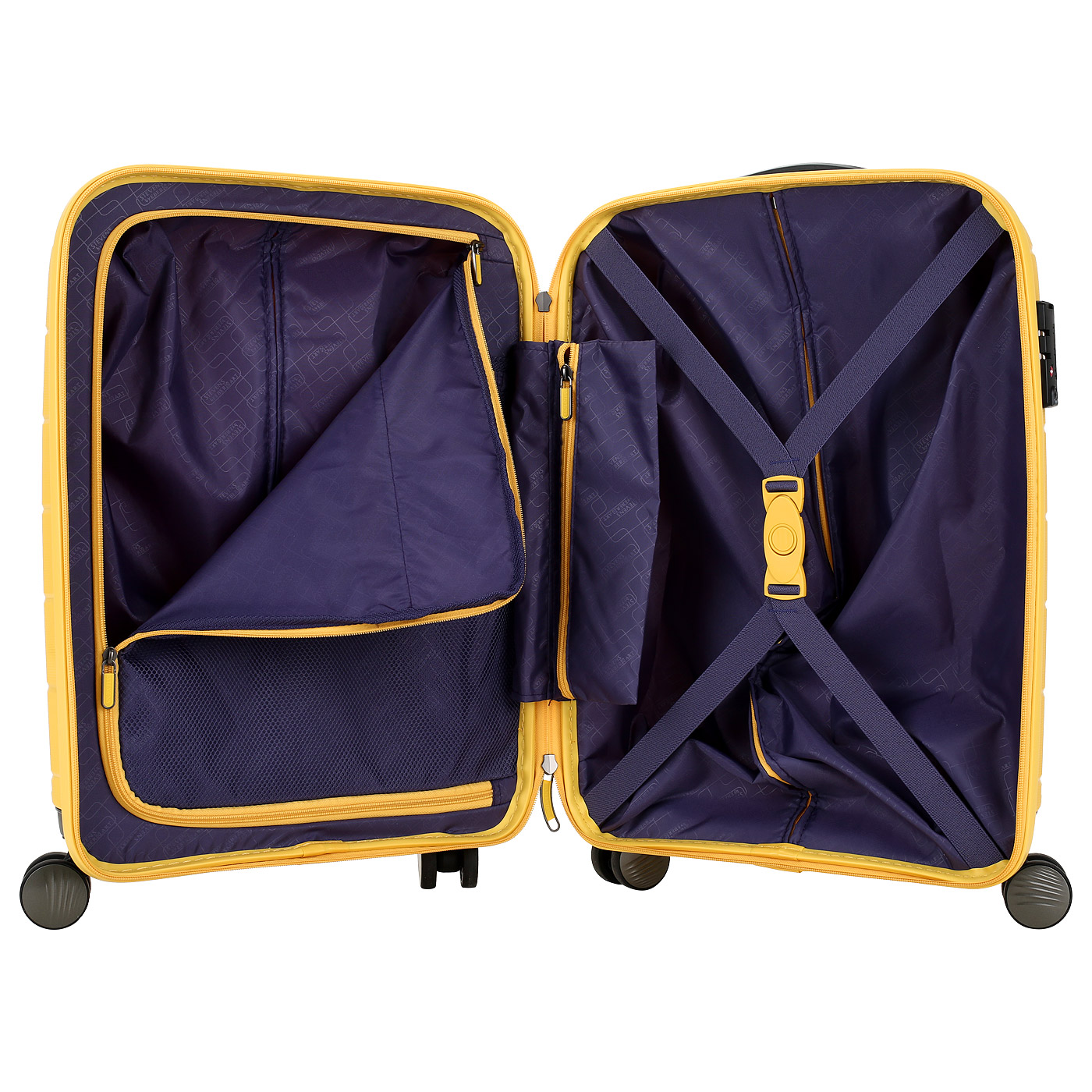 Маленький чемодан из желтого пластика Stevens Oxford