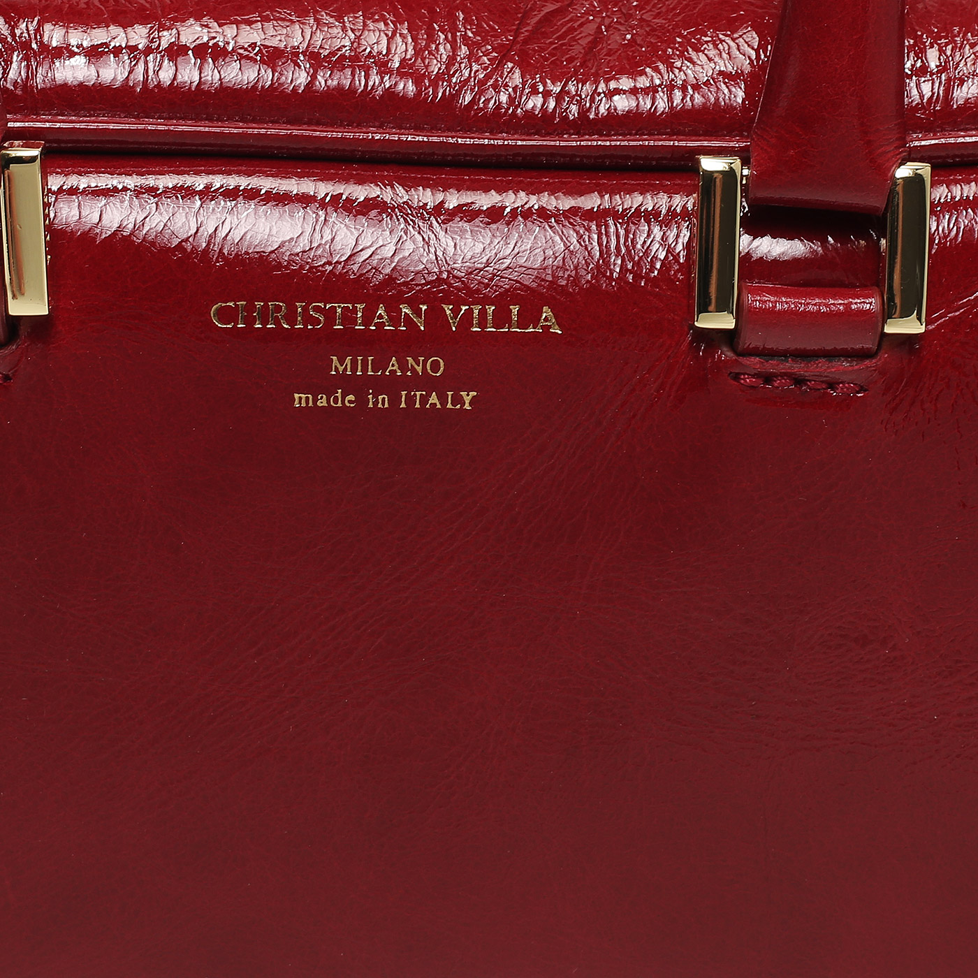 Кожаная сумка Christian Villa Athene Vernice