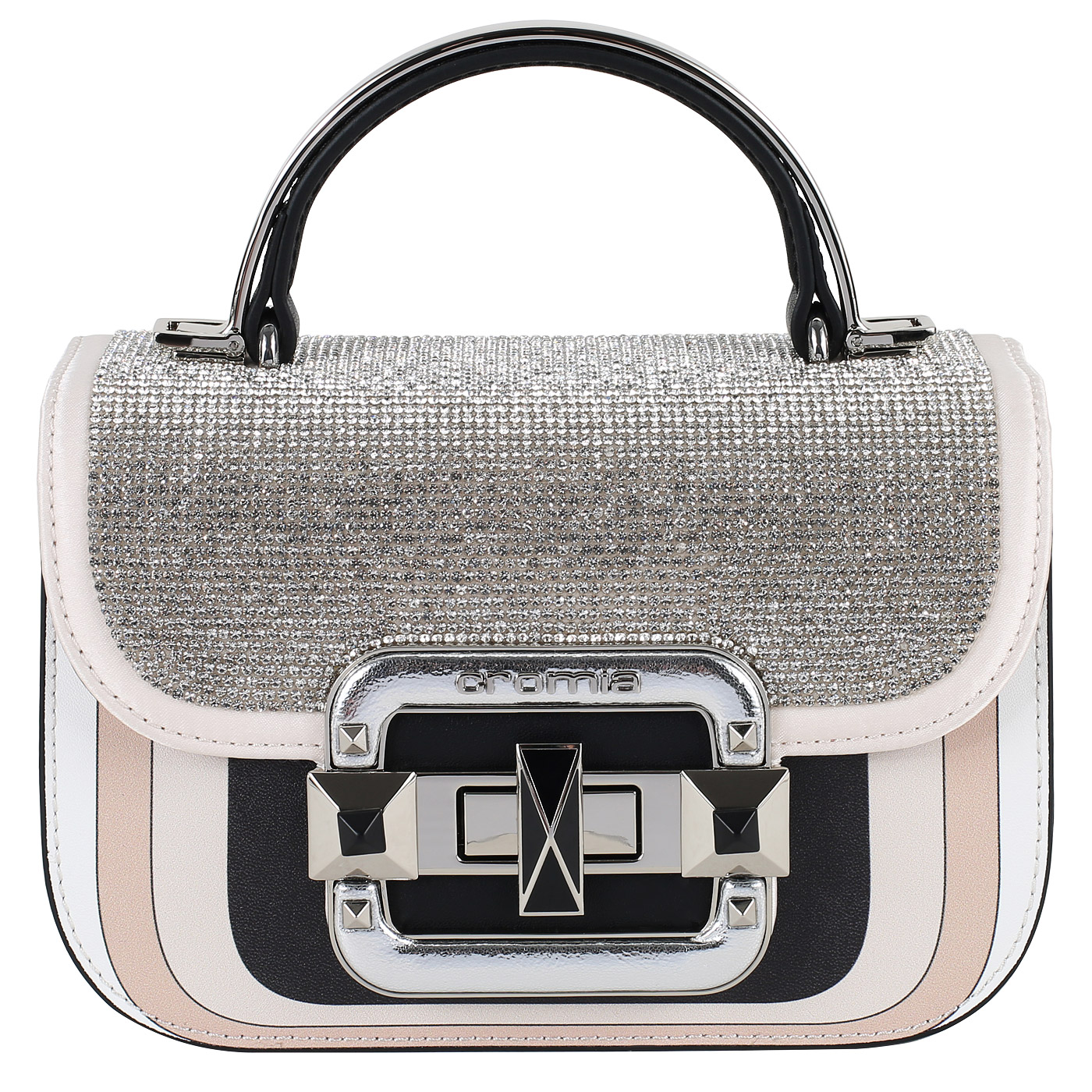 Cromia Кожаная сумка со стразами