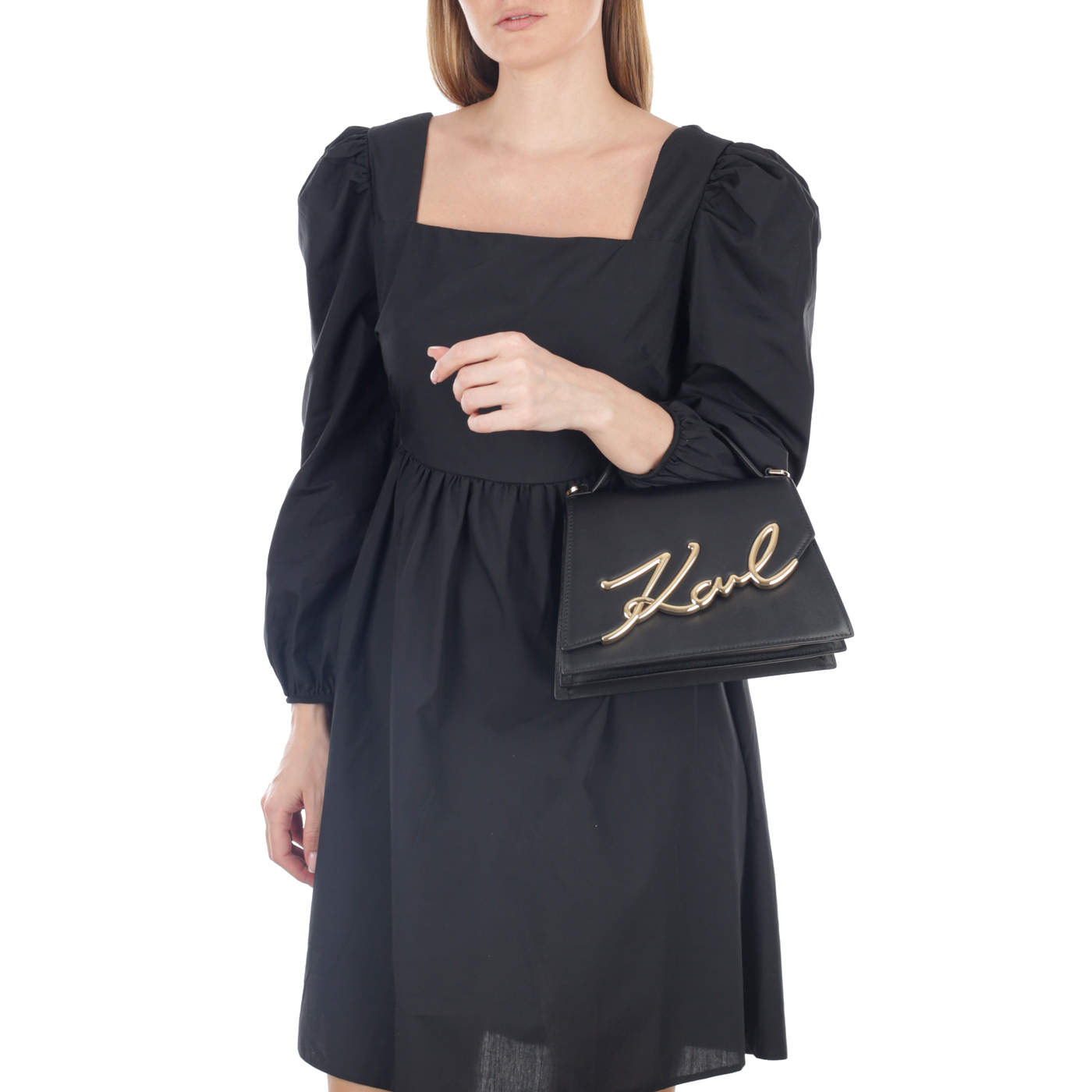 Кожаная сумка Karl Lagerfeld Signature