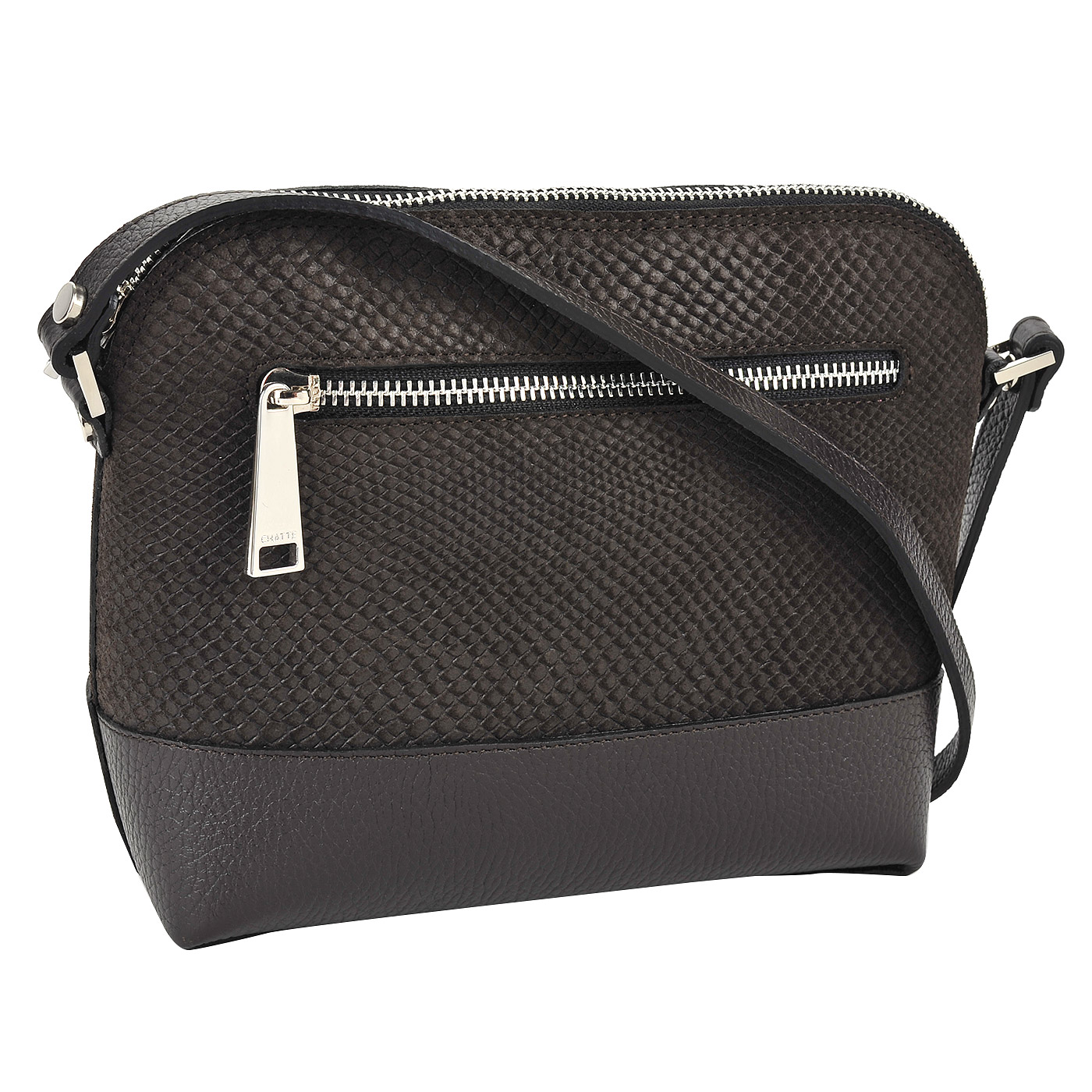 Маленькая женская сумочка из комбинированной кожи через плечо Chatte Lion