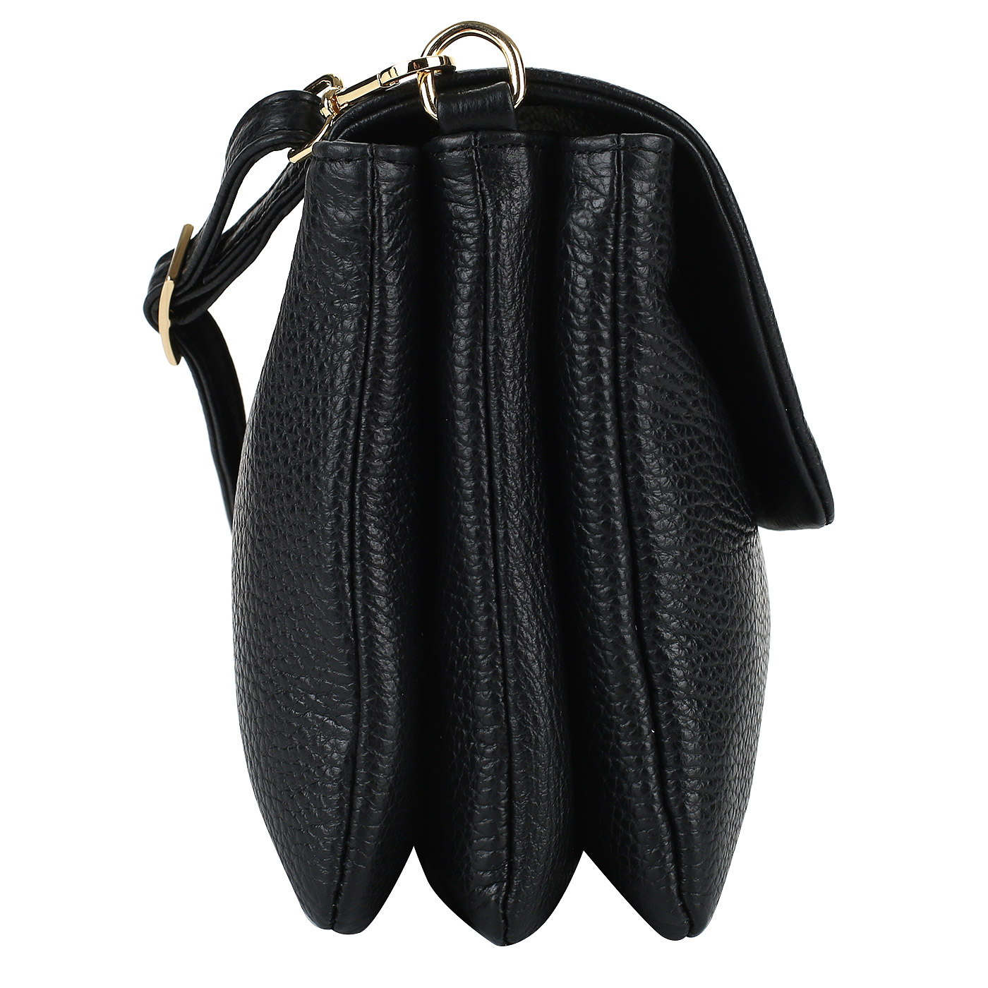 Черная сумочка с тремя отделами Bruno Rossi 