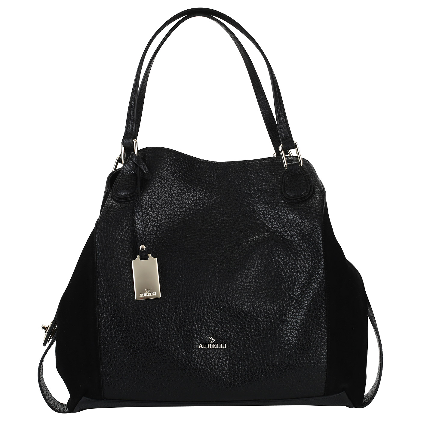 Aurelli Черная сумка из мягкой кожи