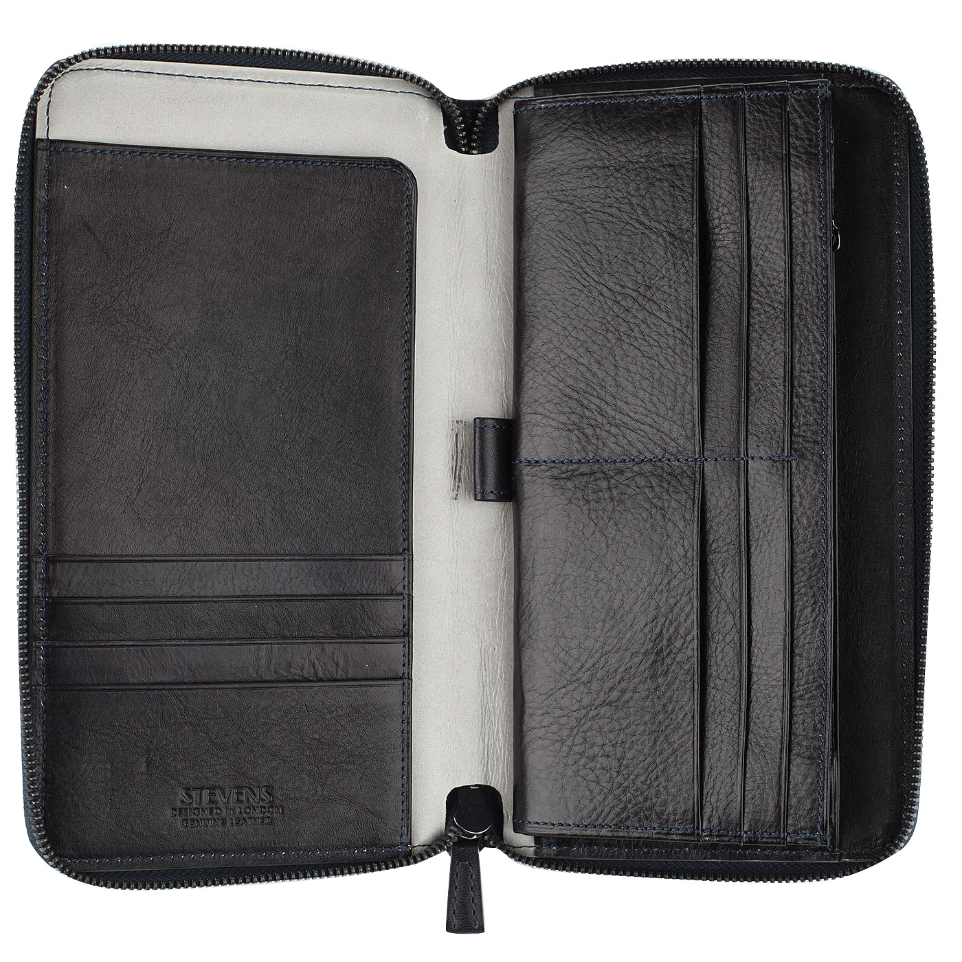 Черное мужское кожаное портмоне Stevens 