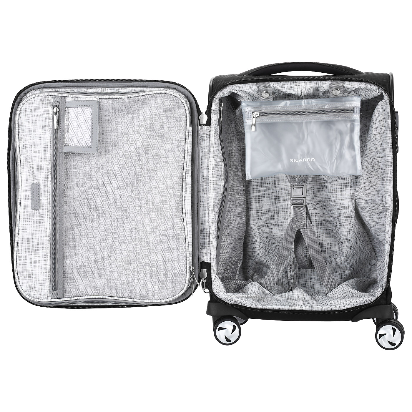 Чемодан маленький S тканевый с кодовым замком Ricardo Seahaven