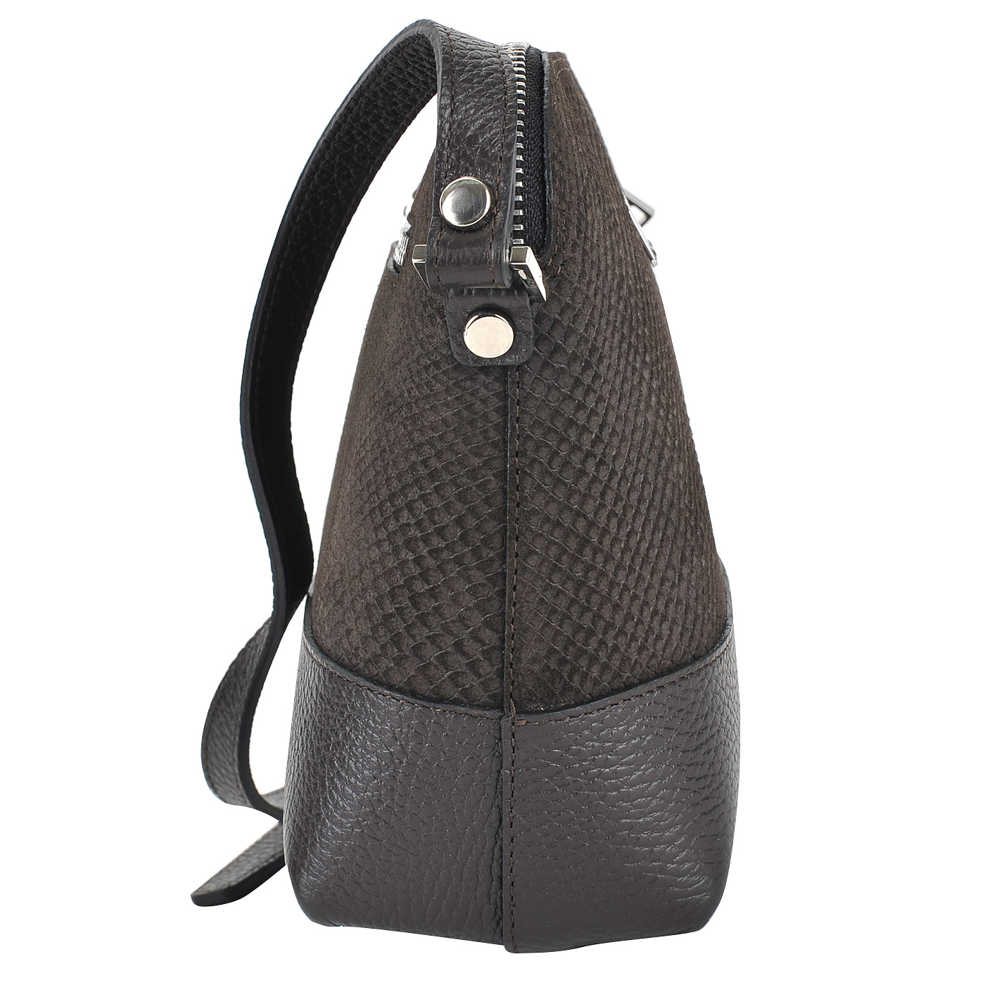 Маленькая женская сумочка из комбинированной кожи через плечо Chatte Lion