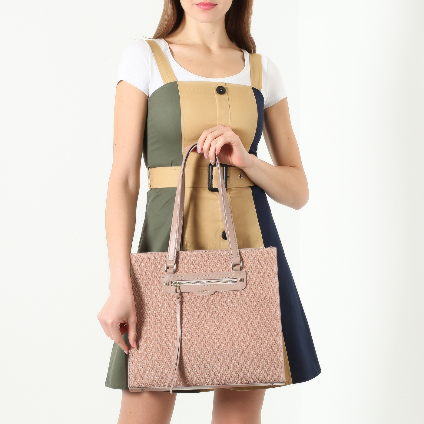 Сумка из кожи и замши Aurelli 