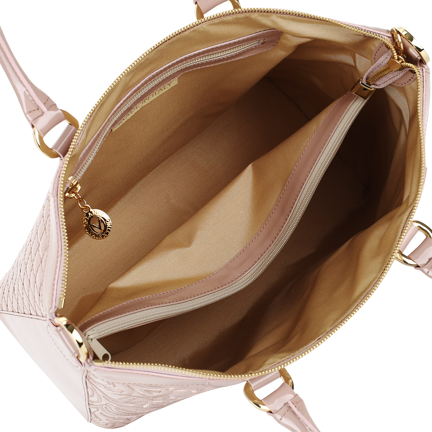 Кожаная женская сумка с брелоком Valentino Orlandi Dafne