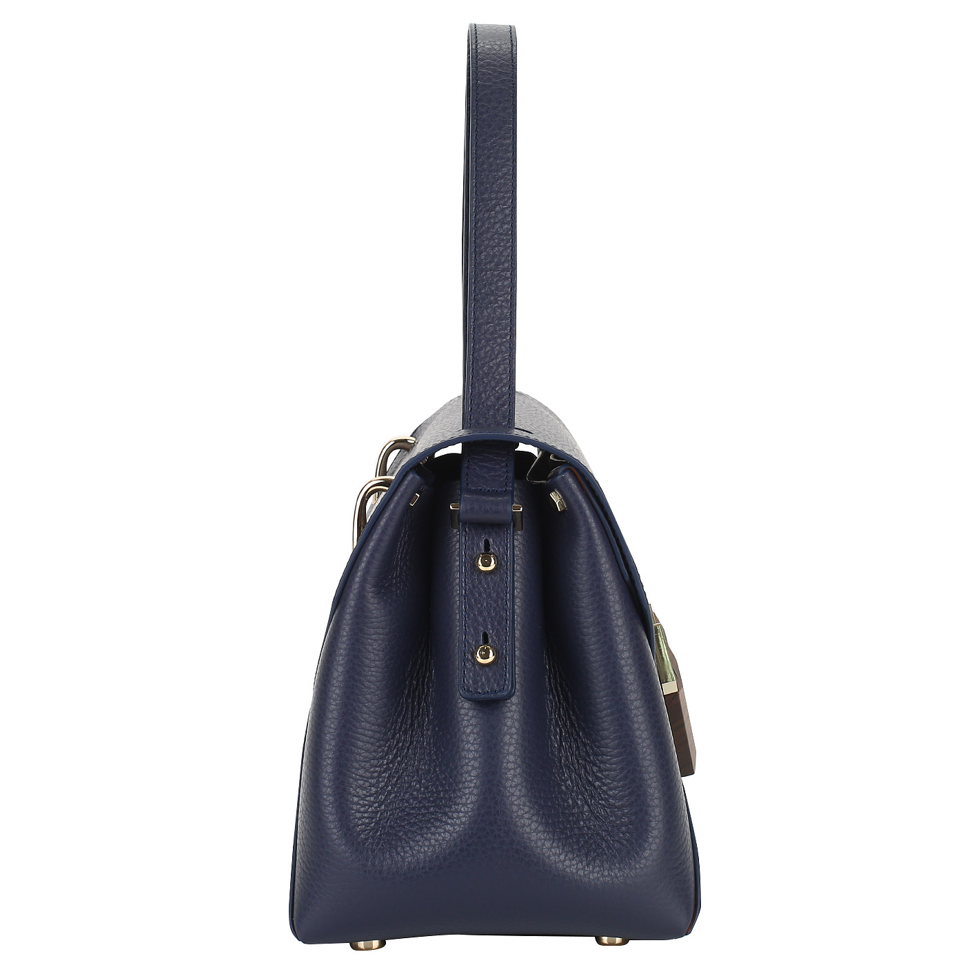 Синяя кожаная сумочка Gironacci 