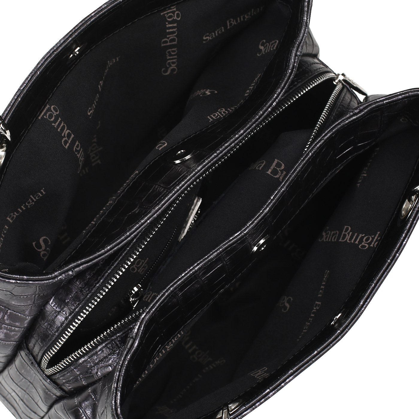 Сумка с отделкой под крокодила Sara Burglar Ariel Siani