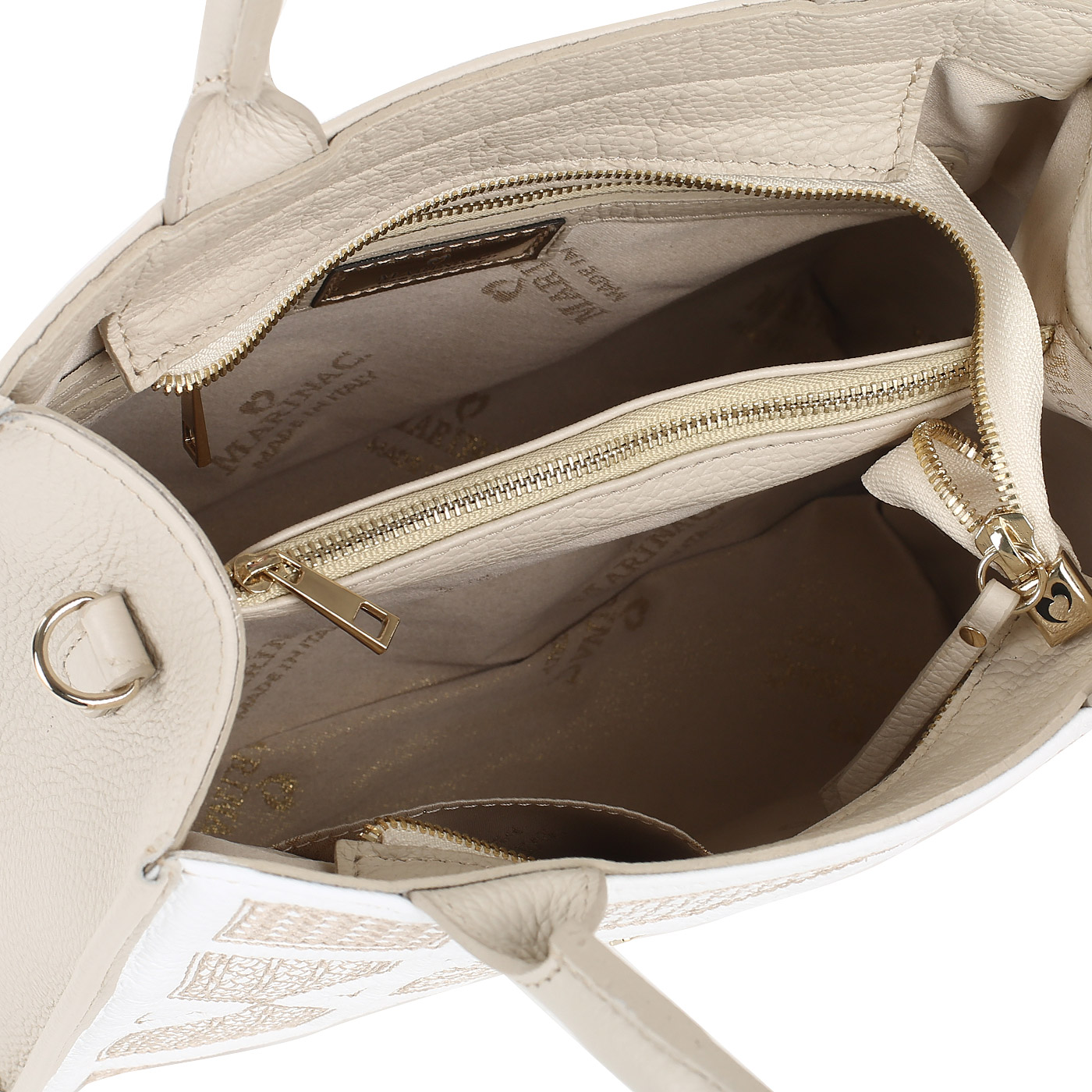 Кожаная сумка с двумя отделами Marina Creazioni 