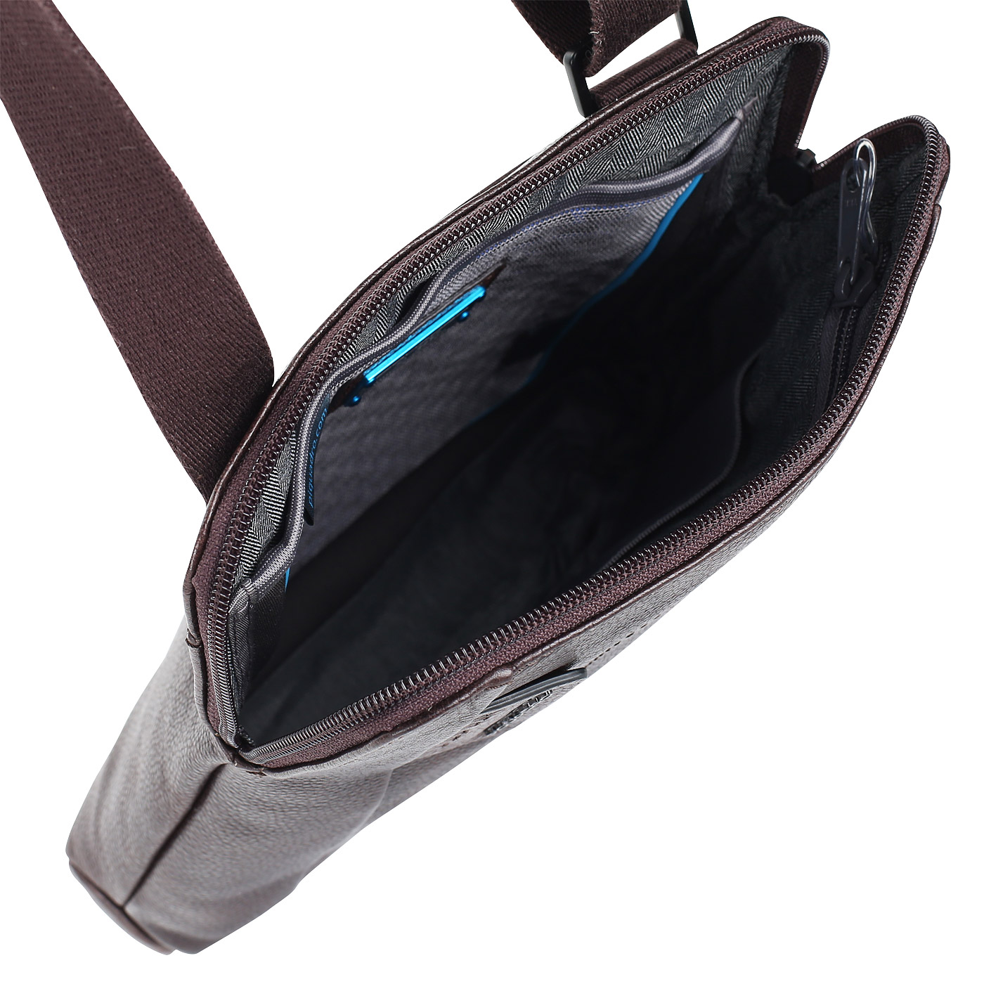 Мужская сумка-планшет из коричневой кожи Piquadro Plus