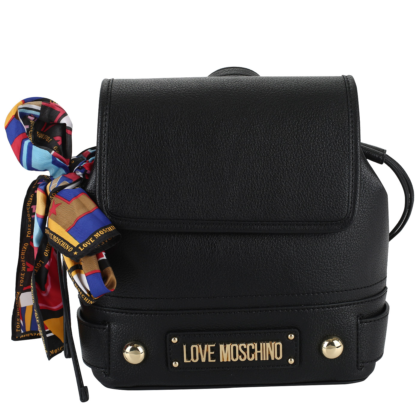 Love Moschino Черный рюкзак с откидным клапаном