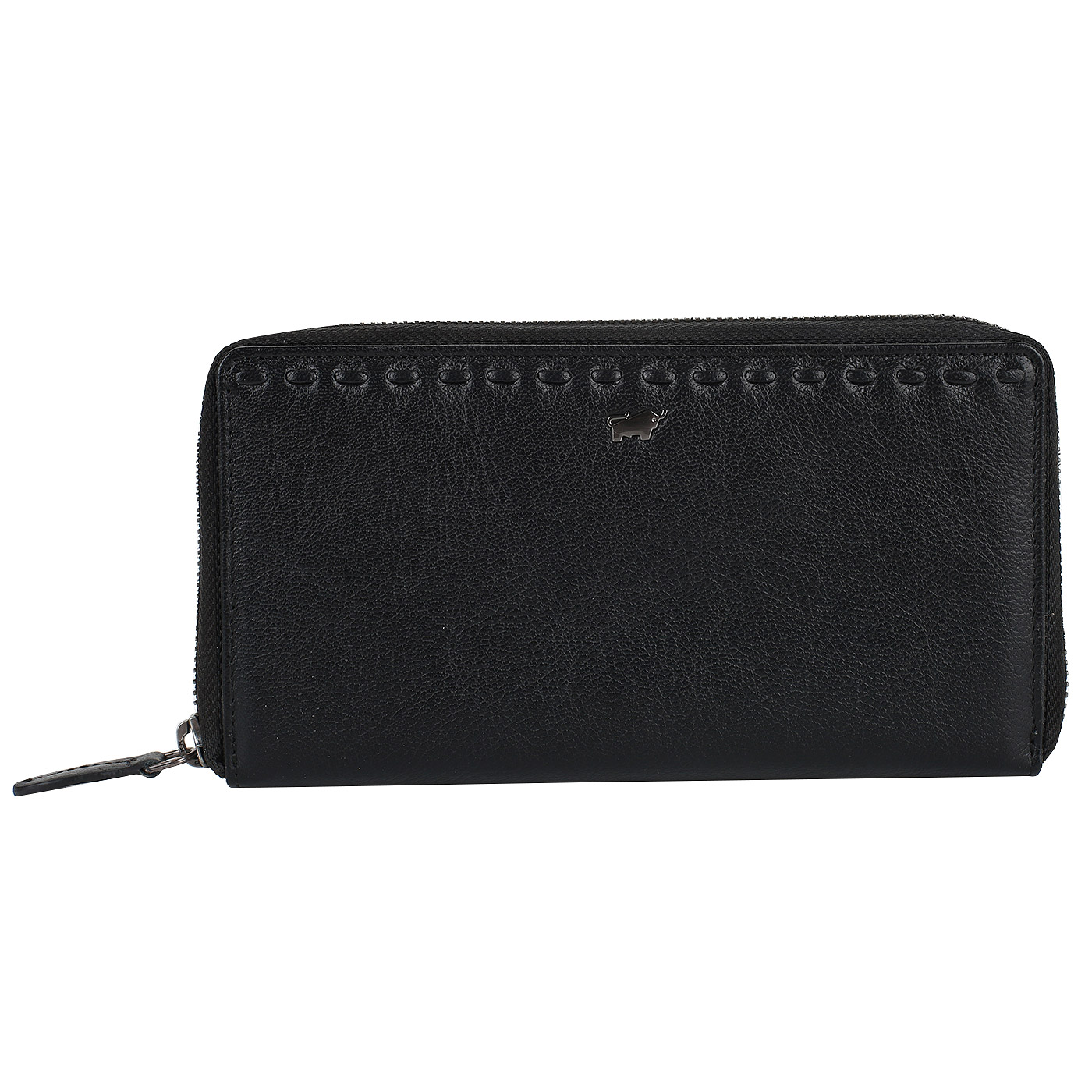 Braun Buffel Черное кожаное портмоне на молнии