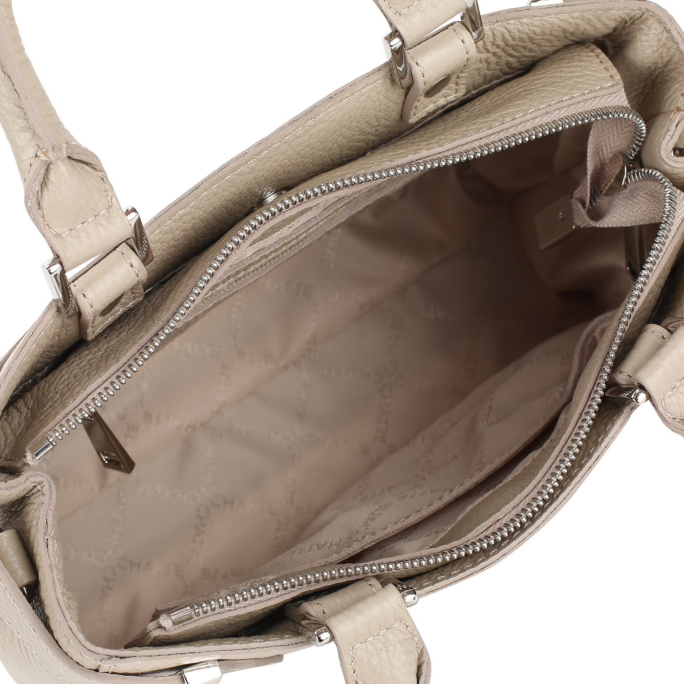 Бежевая сумочка из натуральной кожи Chatte 