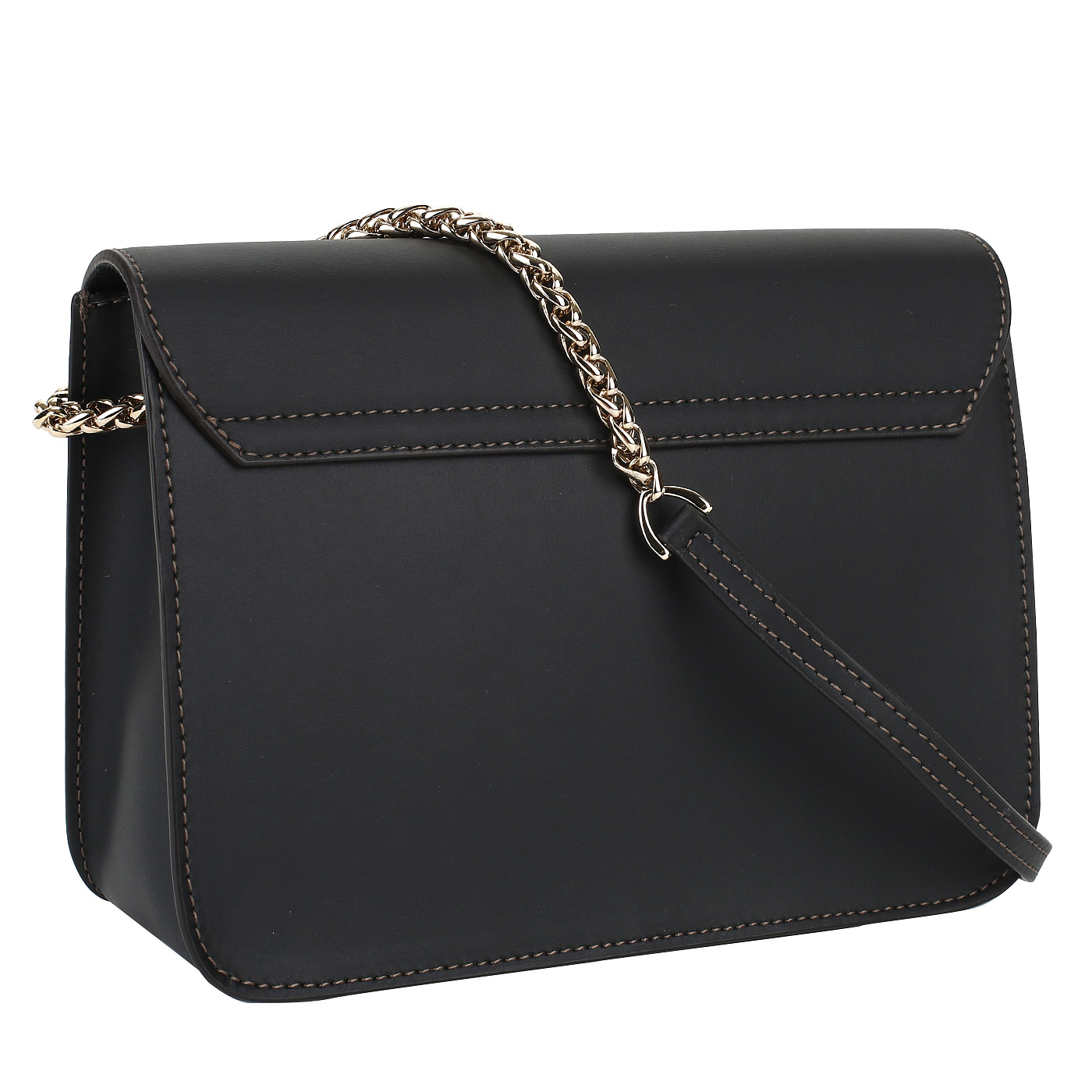 Черная сумочка с откидным клапаном Furla Metropolis