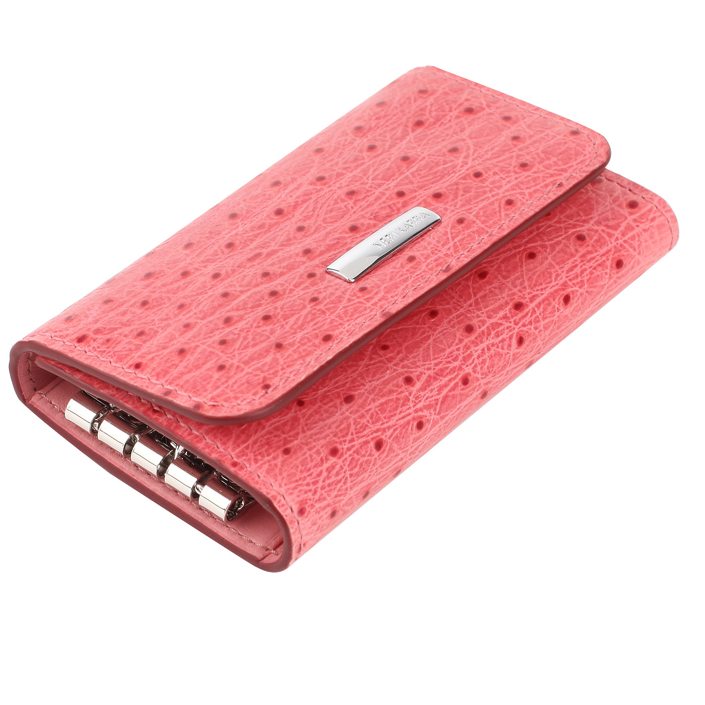 Ключница из розовой кожи Neri Karra 