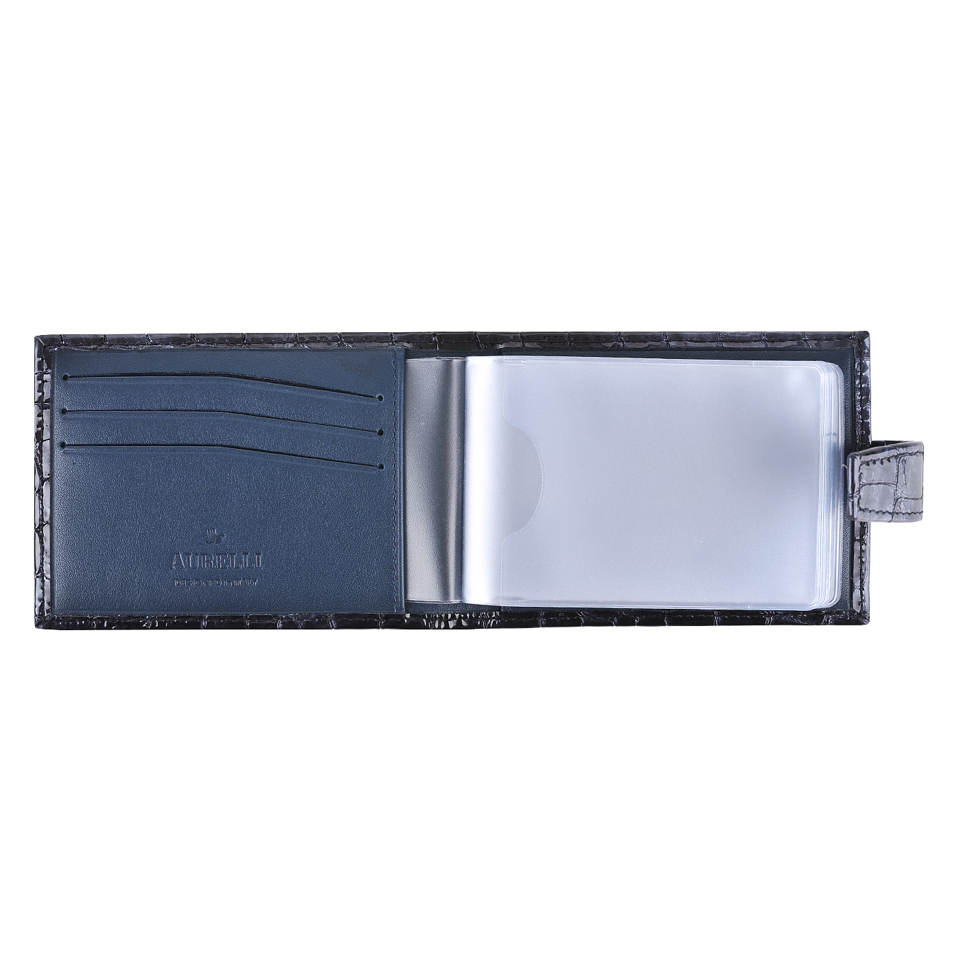 Визитница с отделкой под крокодиловую кожу Aurelli Divine
