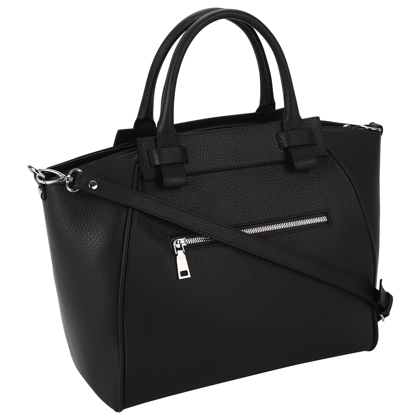 Кожаная сумка на молнии Chatte 