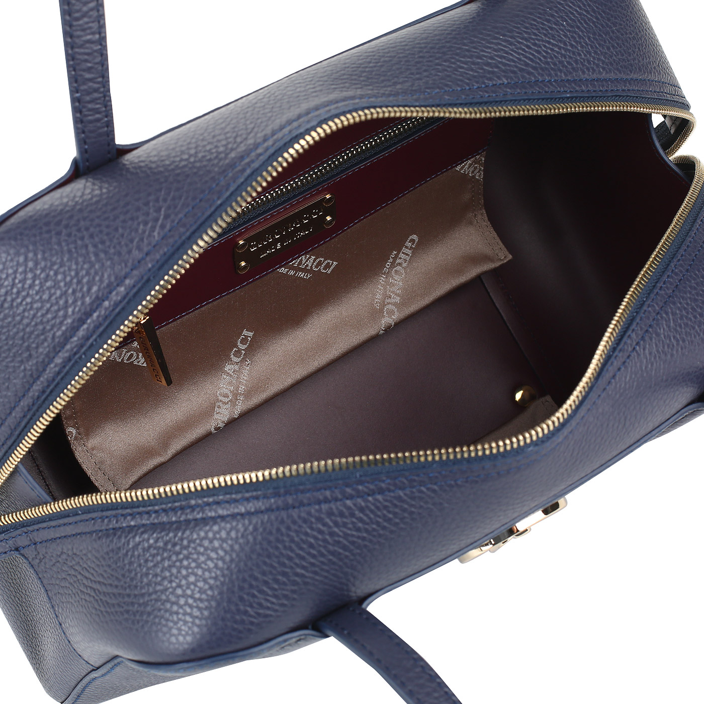 Сумка из кожи на двойной молнии Gironacci 