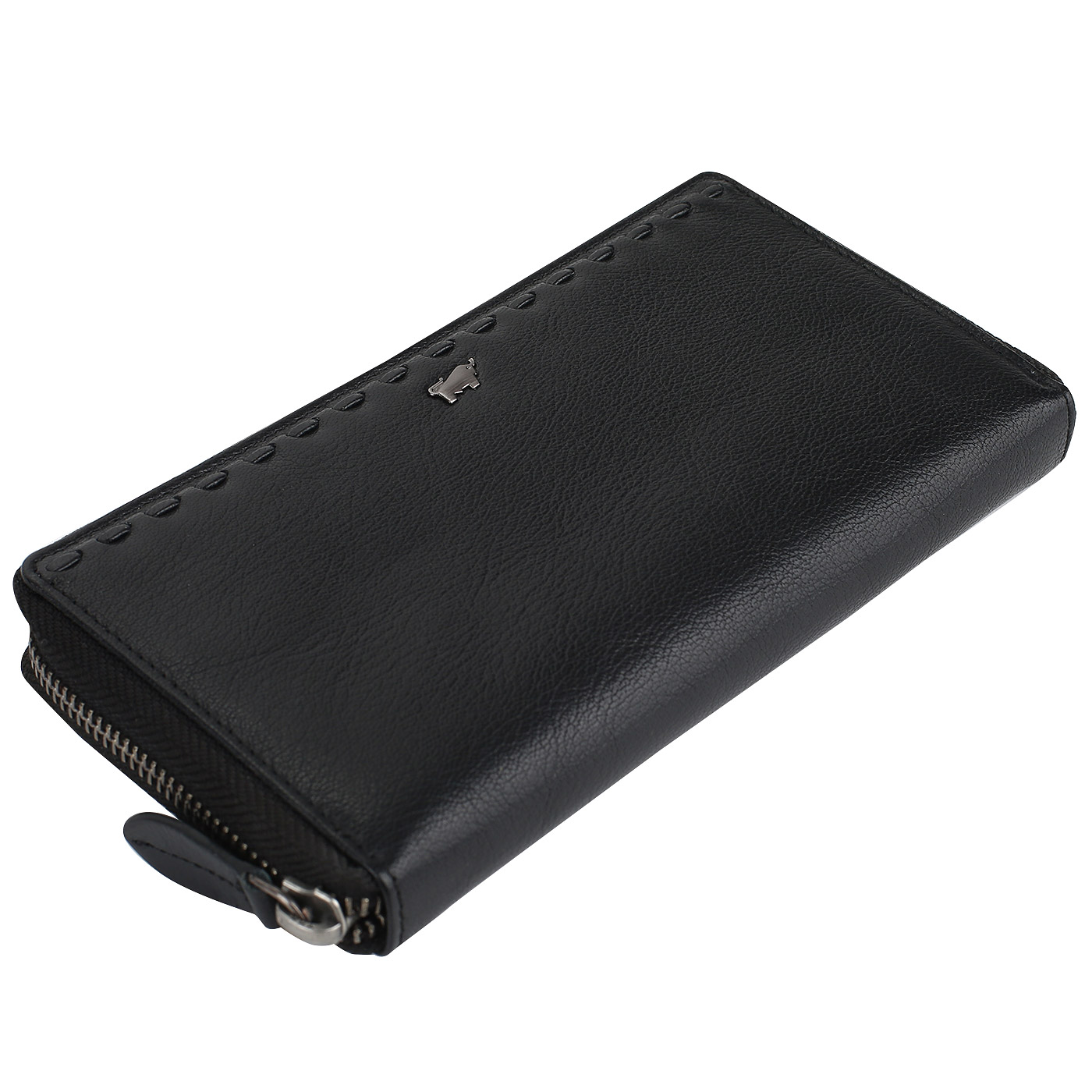 Черное кожаное портмоне на молнии Braun Buffel Soave