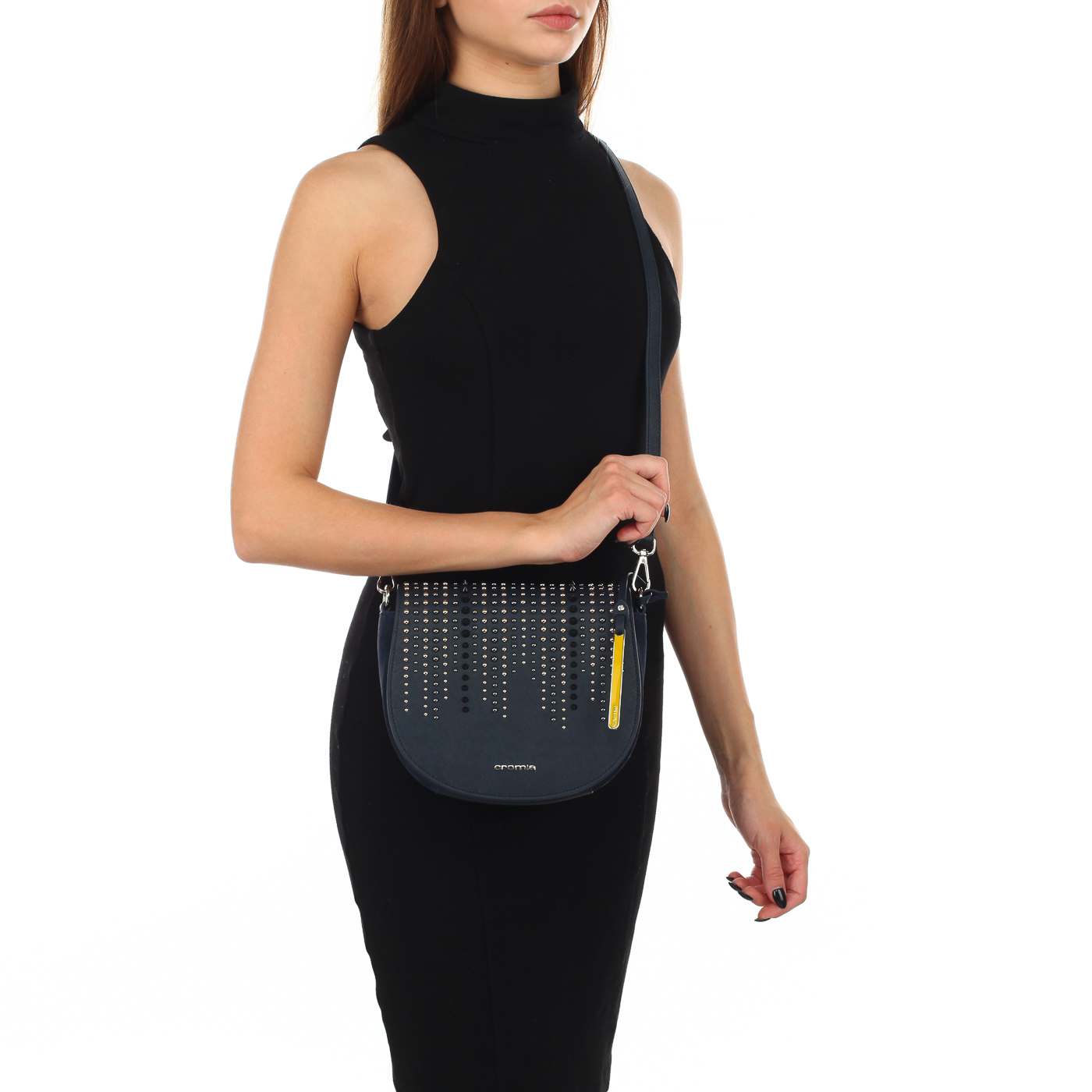 Сафьяновая сумочка-седло Cromia Perla Rock