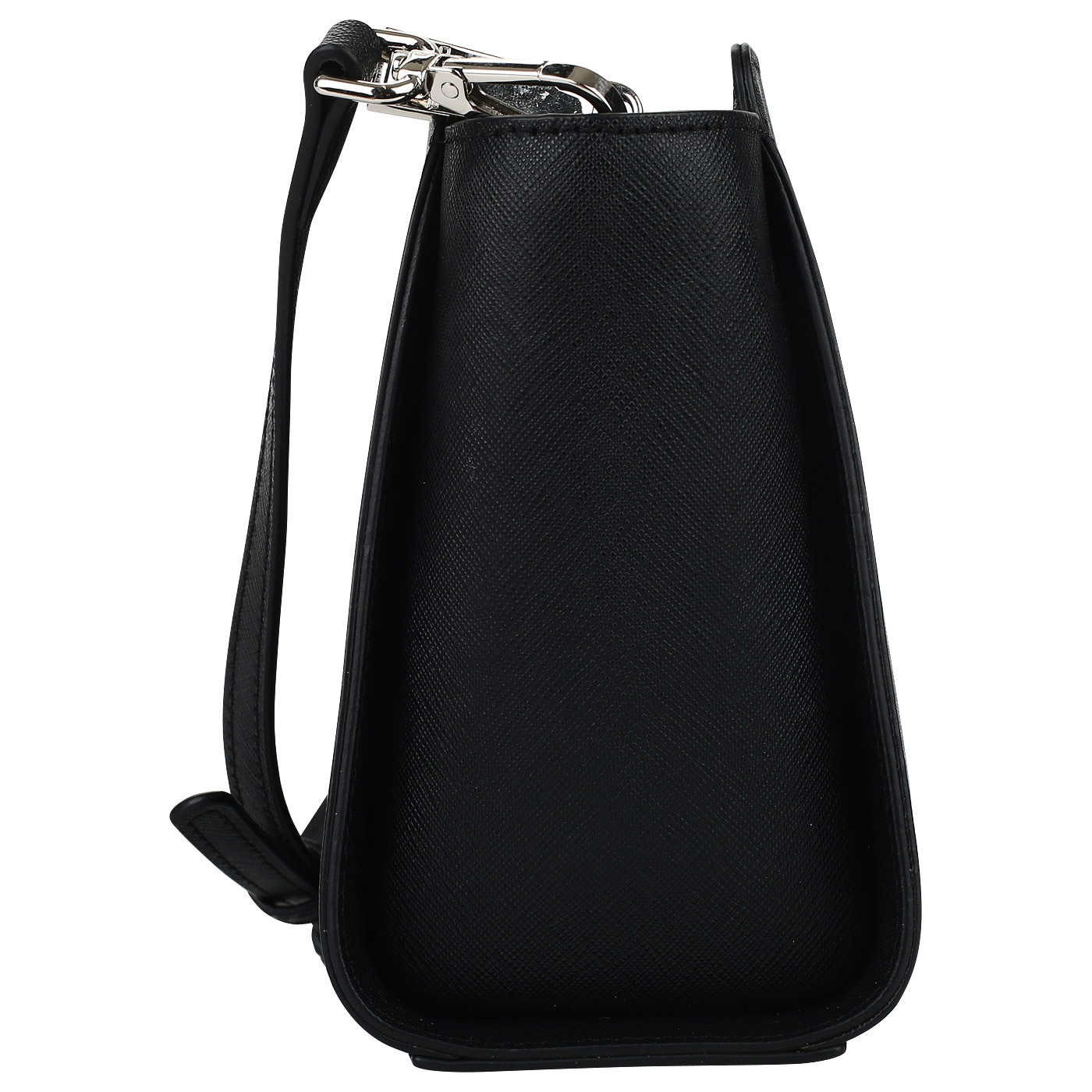 Черная сафьяновая сумочка через плечо Cromia Perla