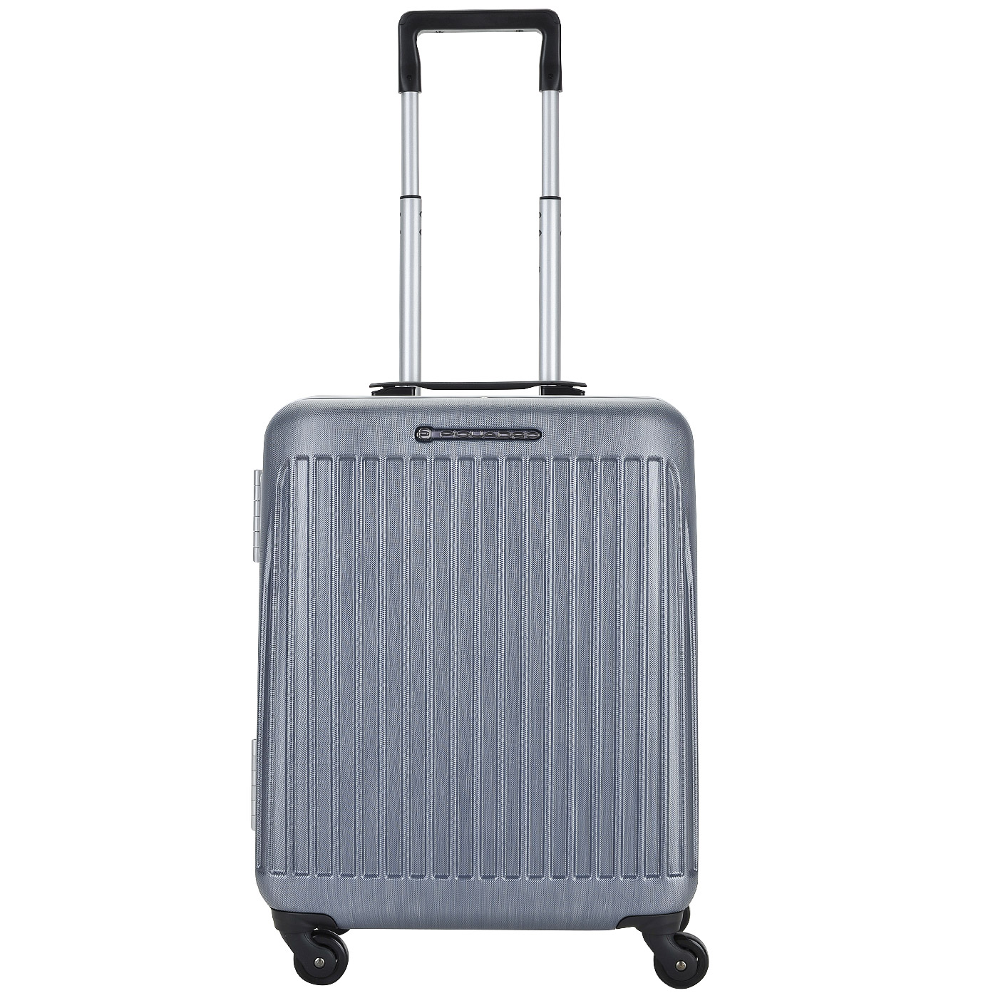 Серый чемодан из поликарбоната на колесах Piquadro Relyght