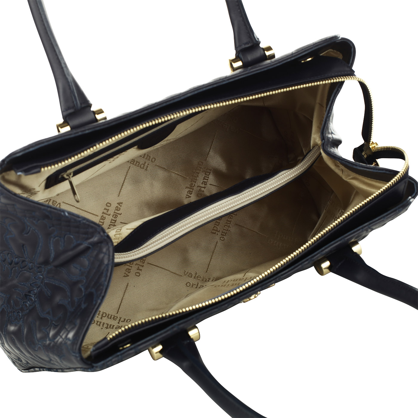 Кожаная сумка на молнии Valentino Orlandi Soraya