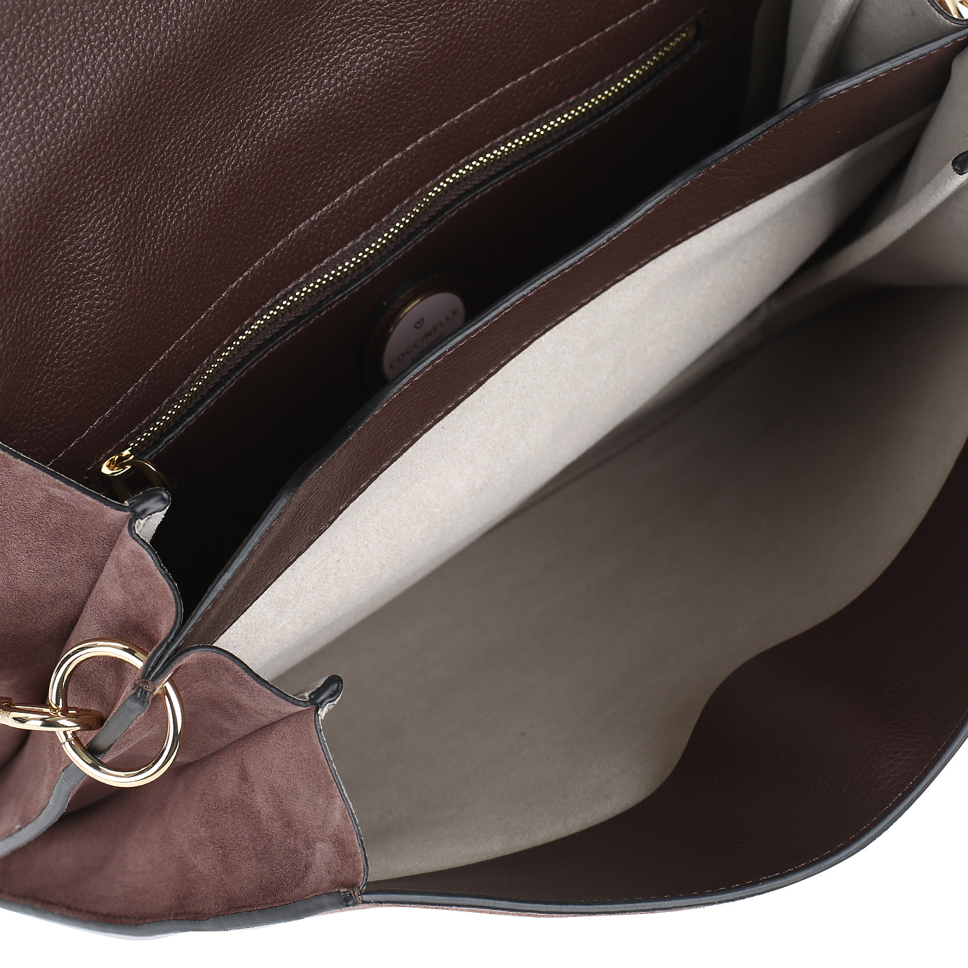 Замшевая сумка с двумя отделами Coccinelle Jalouse suede