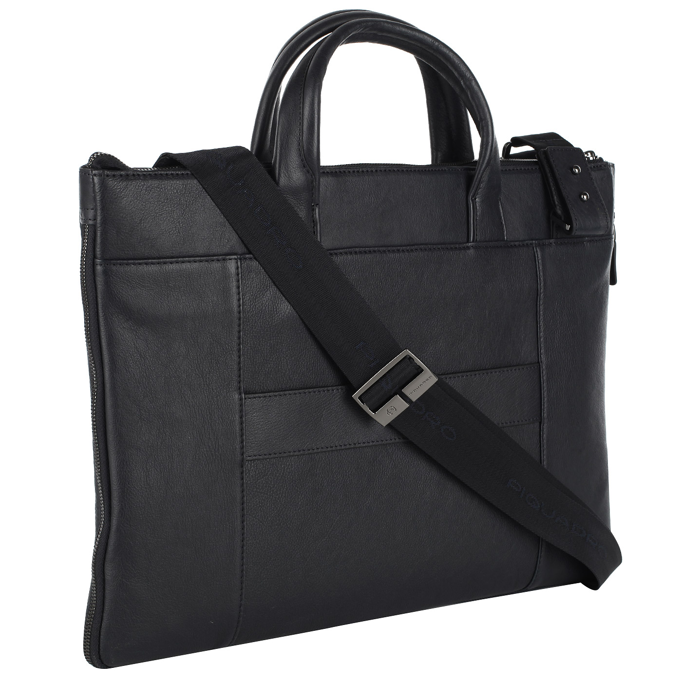 Мужская деловая сумка из натуральной кожи Piquadro Black square