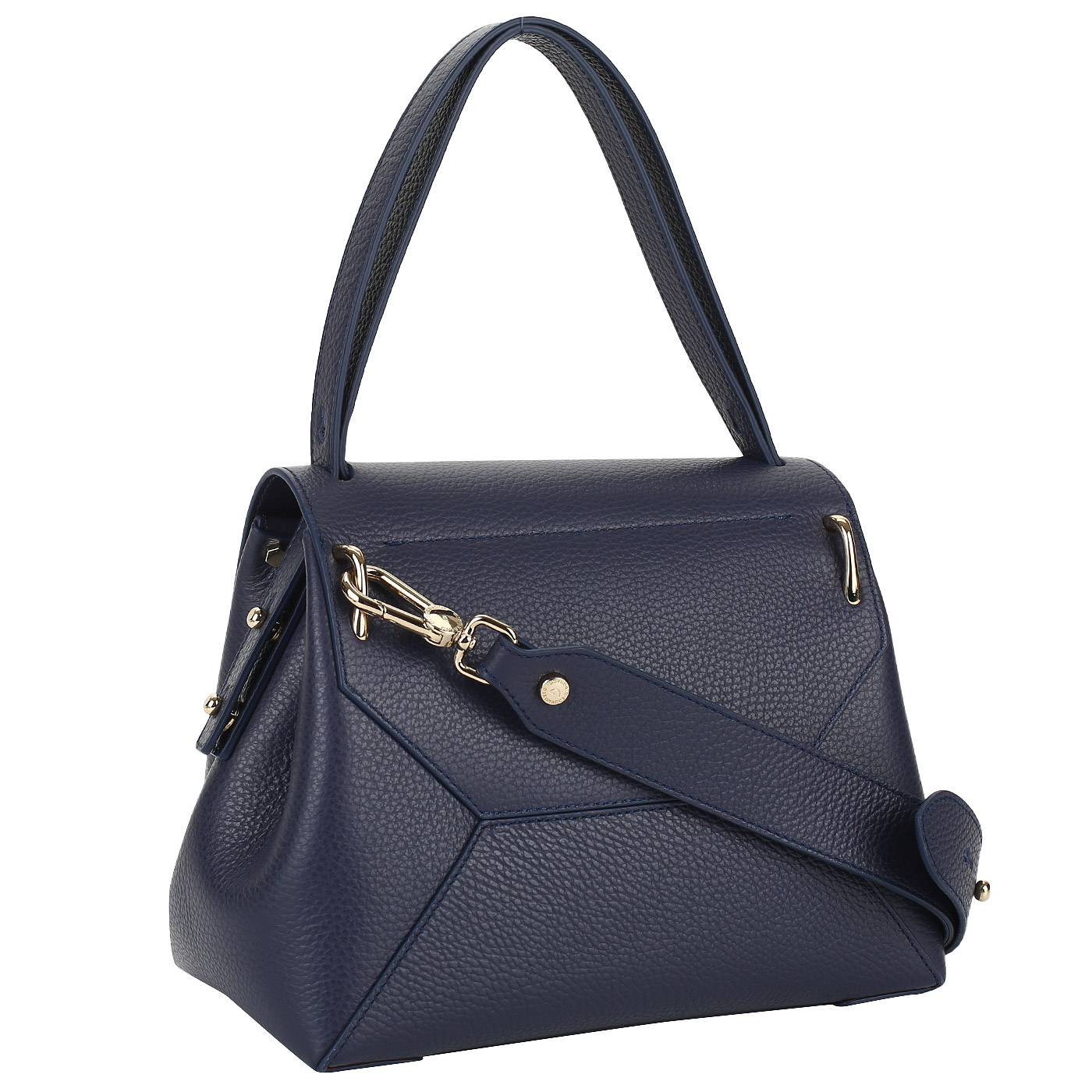 Синяя кожаная сумочка Gironacci 