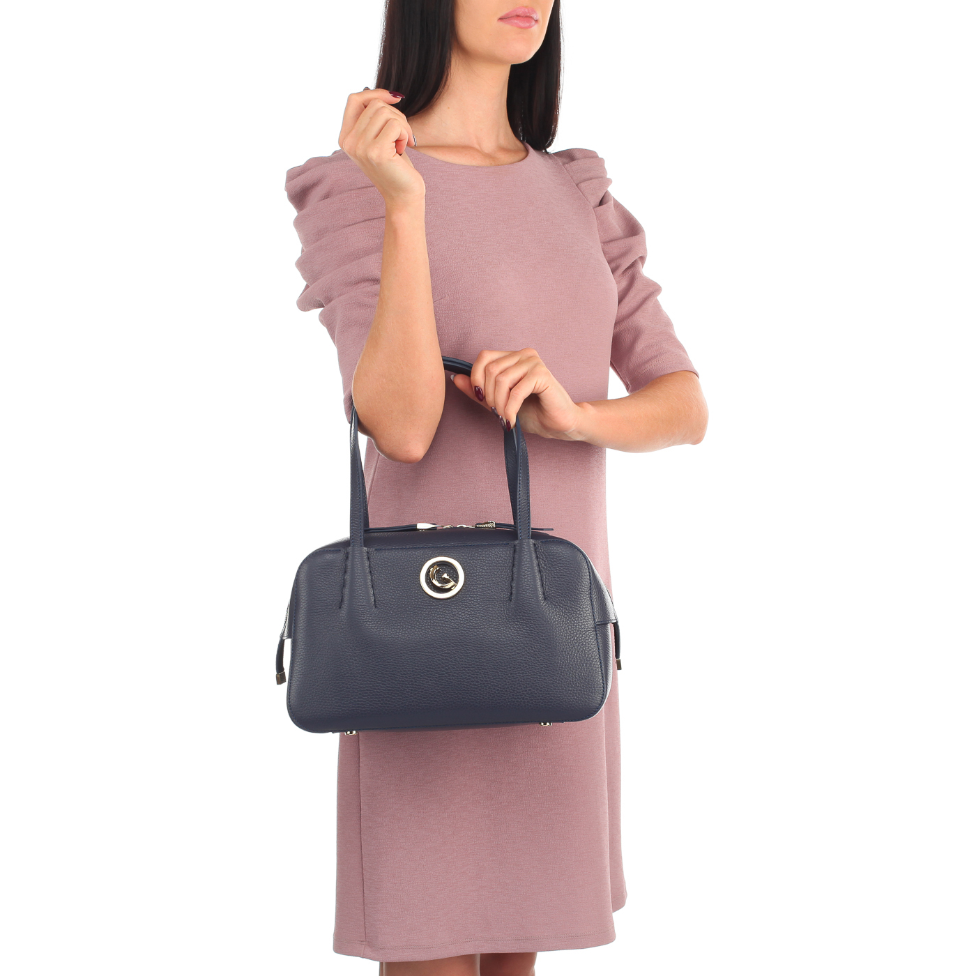 Сумка из кожи на двойной молнии Gironacci 