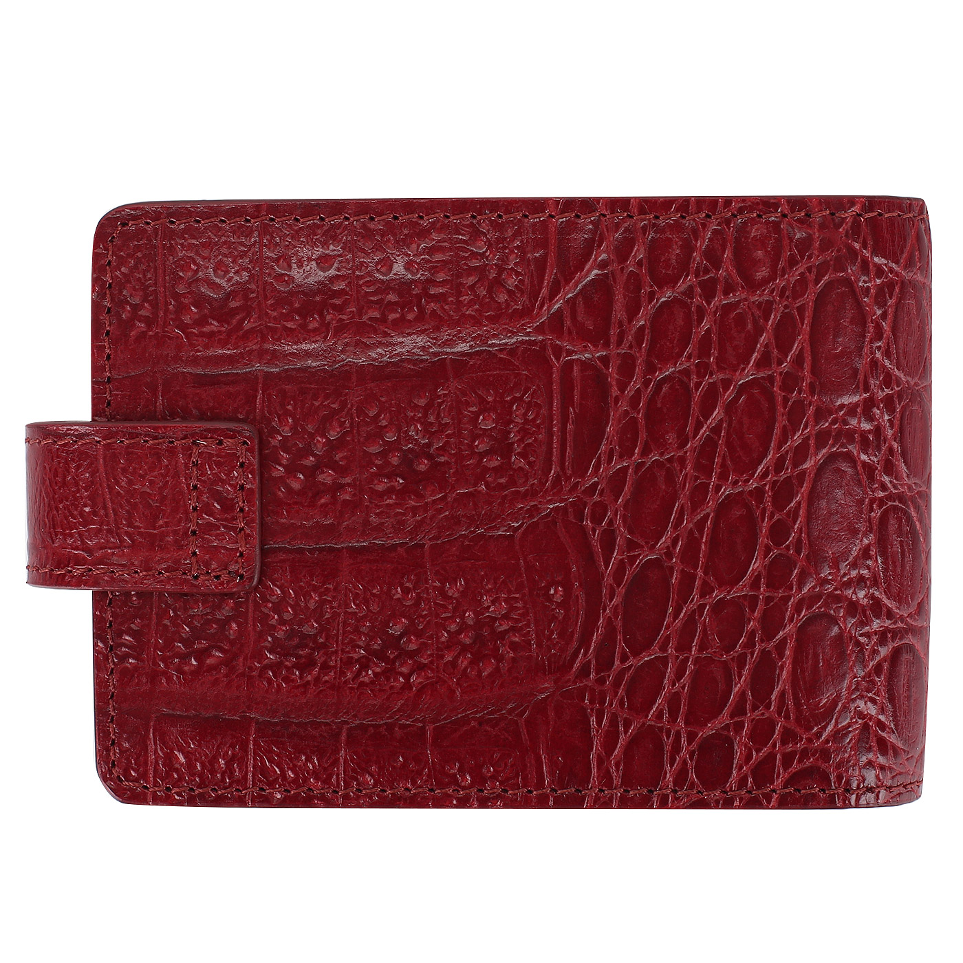 Визитница из бордовой кожи Neri Karra 